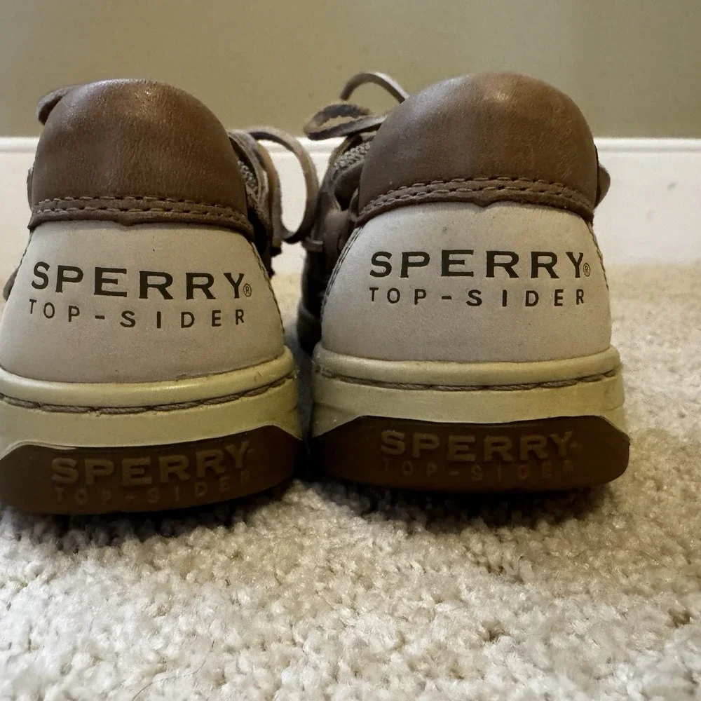 Sperry Top-Siders Leather Women's Boat‎ Shoes In Size 6.5 New Oat And Linen